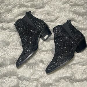 Zara glitter booties